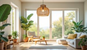 L’effet apaisant d’une suspension rotin AM PM dans une décoration lumineuse