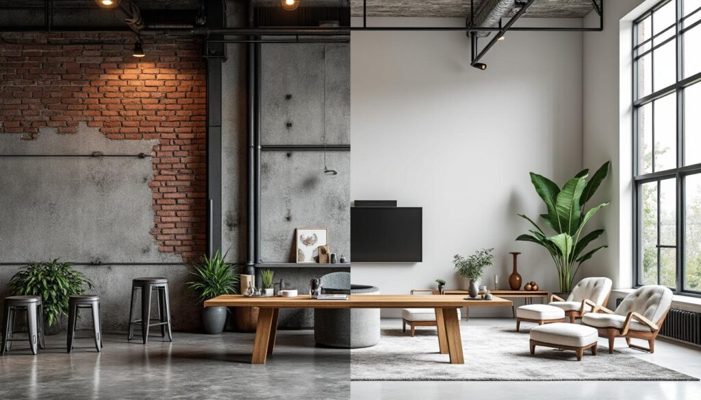 Quelle est la différence entre style industriel et loft ?